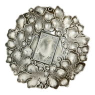 VICTORIAN CARD RECEIVER SILVER PLATE GRAPE LEAVES 19TH CENTURY, LATE 19TH CENTURY, UNITED STATES, SILVERPLATE