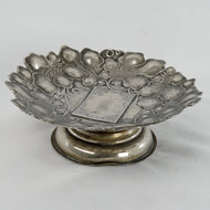 VICTORIAN CARD RECEIVER SILVER PLATE GRAPE LEAVES 19TH CENTURY, LATE 19TH CENTURY, UNITED STATES, SILVERPLATE