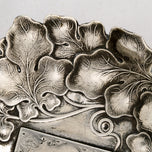 VICTORIAN CARD RECEIVER SILVER PLATE GRAPE LEAVES 19TH CENTURY, LATE 19TH CENTURY, UNITED STATES, SILVERPLATE