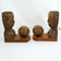 PAIR OF CARVED MESOAMERICAN-INSPIRED WOOD BOOKENDS, 1980S, COSTA RICA