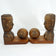 PAIR OF CARVED MESOAMERICAN-INSPIRED WOOD BOOKENDS, 1980S, COSTA RICA