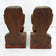 PAIR OF CARVED MESOAMERICAN-INSPIRED WOOD BOOKENDS, 1980S, COSTA RICA