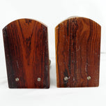 PAIR OF CARVED MESOAMERICAN-INSPIRED WOOD BOOKENDS, 1980S, COSTA RICA