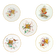 RARE ANTIQUE HAVILAND LIMOGES CABINET PLATES BIRDS SET OF 5 C 1877, LATE 19TH CENTURY, FRANCE, PORCELAIN