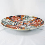 LARGE JAPANESE IMARI CHARGER AND MATCHING LARGE BOWL WITH LANDSCAPE SCENES SIGNED TEIZEN C 1910, 1910S, PORCELAIN