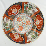 LARGE JAPANESE IMARI CHARGER AND MATCHING LARGE BOWL WITH LANDSCAPE SCENES SIGNED TEIZEN C 1910, 1910S, PORCELAIN