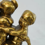 SINGLE BOOKEND TUG OF WAR PM CRAFTSMAN 1953, 1950S, UNITED STATES, BRASS FINISH