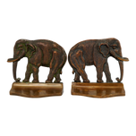 PAIR OF VINTAGE BRONZE ELEPHANT BOOKENDS 1920'S/30'S, 1930S, UNITED STATES