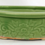 JAPANESE PORCELAIN CELADON FOOTED BULB POT 1920'S/30'S, 1930S