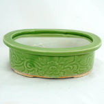 JAPANESE PORCELAIN CELADON FOOTED BULB POT 1920'S/30'S, 1930S