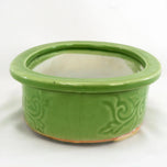 JAPANESE PORCELAIN CELADON FOOTED BULB POT 1920'S/30'S, 1930S