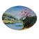 VINTAGE HAND-PAINTED PLATTER LANDSCAPE WITH CHERRY TREES OCCUPIED JAPAN AITO CHINA, 1950S, PORCELAIN