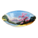 VINTAGE HAND-PAINTED VEGETABLE BOWL OCCUPIED JAPAN LANDSCAPE WITH CHERRY TREES AITO CHINA, 1950S, PORCELAIN