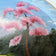 VINTAGE HAND-PAINTED VEGETABLE BOWL OCCUPIED JAPAN LANDSCAPE WITH CHERRY TREES AITO CHINA, 1950S, PORCELAIN