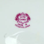 VINTAGE HAND-PAINTED VEGETABLE BOWL OCCUPIED JAPAN LANDSCAPE WITH CHERRY TREES AITO CHINA, 1950S, PORCELAIN