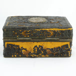 ANTIQUE CHINESE LACQUER AND HARDSTONE ENAMEL PLAYING CARD BOX CIRCA 1920, 1920S, CHINA