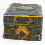 ANTIQUE CHINESE LACQUER AND HARDSTONE ENAMEL PLAYING CARD BOX CIRCA 1920, 1920S, CHINA