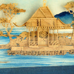ANTIQUE CHINESE FRAMED CORK PICTURE SHADOWBOX 1930S, CHINA