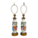 ANTIQUE MIRRORED PAIR OF CHINESE REPUBLIC PORCELAIN URN LAMPS, MID 20TH CENTURY, CHINA, BRASS