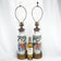 ANTIQUE MIRRORED PAIR OF CHINESE REPUBLIC PORCELAIN URN LAMPS, MID 20TH CENTURY, CHINA, BRASS