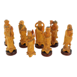 CHINESE EIGHT IMMORTALS CARVED BOXWOOD SET REPUBLIC PERIOD, 1930S, CHINA