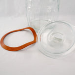 VINTAGE GLASS STORE COUNTER DISPLAY PEANUTS COOKIES BISCUITS ITALY, 1950S
