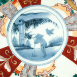ANTIQUE JAPANESE POLYCHROME IMARI DEEP PLATE/SHALLOW BOWL 19TH CENTURY, LATE 19TH CENTURY, PORCELAIN