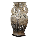 CHINESE PIERCED BRONZE VASE WITH MYTHICAL BEASTS REPUBLIC PERIOD, 1930S, CHINA