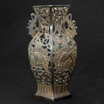 CHINESE PIERCED BRONZE VASE WITH MYTHICAL BEASTS REPUBLIC PERIOD, 1930S, CHINA