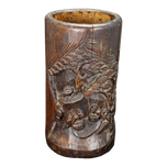 CHINESE CARVED WOOD BAMBOO BRUSH POT BITONG 19TH CENTURY, LATE 19TH CENTURY, CHINA