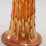 ANTIQUE SWUNG VASE CARNIVAL IRIDESCENT MARIGOLD TREE TRUNK CIRCA 1910, EARLY 20TH CENTURY, UNITED STATES, GLASS