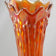 ANTIQUE SWUNG VASE CARNIVAL IRIDESCENT MARIGOLD TREE TRUNK CIRCA 1910, EARLY 20TH CENTURY, UNITED STATES, GLASS
