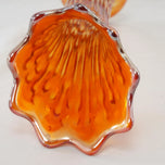 ANTIQUE SWUNG VASE CARNIVAL IRIDESCENT MARIGOLD TREE TRUNK CIRCA 1910, EARLY 20TH CENTURY, UNITED STATES, GLASS