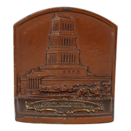 SINGLE GEORGE WASHINGTON MASONIC MEMORIAL IRON BOOKEND JUDD/CJO CIRCA 1925, 1920S, UNITED STATES