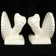 PAIR OF ART DECO CZECH ERPHILA FANTAIL PIGEON BOOKENDS CIRCA 1930, 1930S, CZECHIA, PORCELAIN