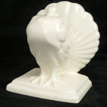 PAIR OF ART DECO CZECH ERPHILA FANTAIL PIGEON BOOKENDS CIRCA 1930, 1930S, CZECHIA, PORCELAIN