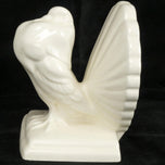 PAIR OF ART DECO CZECH ERPHILA FANTAIL PIGEON BOOKENDS CIRCA 1930, 1930S, CZECHIA, PORCELAIN