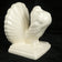 PAIR OF ART DECO CZECH ERPHILA FANTAIL PIGEON BOOKENDS CIRCA 1930, 1930S, CZECHIA, PORCELAIN