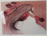 FRAMED SIGNED LITHOGRAPH WIND WARRIOR FRANK HOWELL-20 IN X 15 IN - 1987, 1980S, UNITED STATES