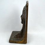 SINGLE INDIAN CHIEF CAST IRON BOOKEND CIRCA 1925, 1920S, UNITED STATES