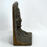 SINGLE INDIAN CHIEF CAST IRON BOOKEND CIRCA 1925, 1920S, UNITED STATES