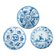 THREE CHINESE KANGXI BLUE AND WHITE SAUCERS 18TH CENTURY, EARLY 18TH CENTURY, CHINA, PORCELAIN