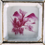CHINESE NINE-SECTION SWEETMEAT SET IN ROSEWOOD BOX 19TH C, MID 19TH CENTURY, CHINA, PORCELAIN