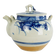 LARGE CHINESE BLUE AND WHITE PORCELAIN FLORAL TEA POT C. 1900, 1900 - 1909, CHINA