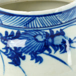 LARGE CHINESE BLUE AND WHITE PORCELAIN FLORAL TEA POT C. 1900, 1900 - 1909, CHINA