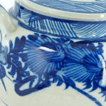 LARGE CHINESE BLUE AND WHITE PORCELAIN FLORAL TEA POT C. 1900, 1900 - 1909, CHINA