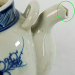 LARGE CHINESE BLUE AND WHITE PORCELAIN FLORAL TEA POT C. 1900, 1900 - 1909, CHINA