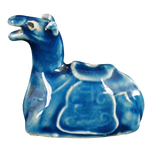 CHINESE PORCELAIN CAMEL WATER DROPPER COBALT BLUE QING/REPUBLIC C 1900, 1900 - 1909, CHINA