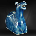 CHINESE PORCELAIN CAMEL WATER DROPPER COBALT BLUE QING/REPUBLIC C 1900, 1900 - 1909, CHINA