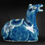 CHINESE PORCELAIN CAMEL WATER DROPPER COBALT BLUE QING/REPUBLIC C 1900, 1900 - 1909, CHINA